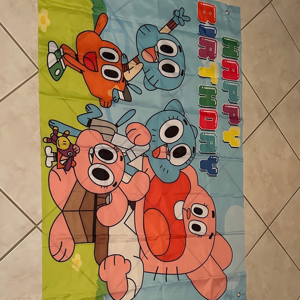 Colorful Cartoon Birthday Banner
